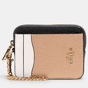 Coach Zip Card Case In Colorblock